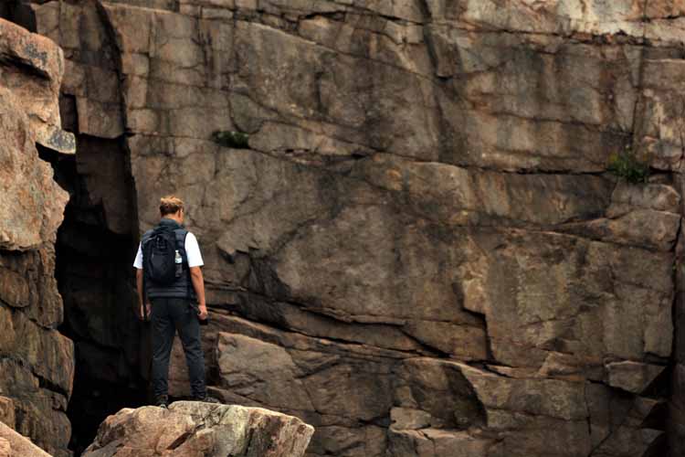 guy on rocks